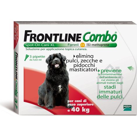 FRONTLINE COMBO 40-60 KG CANI XL 3 PIPETTE (1/2)