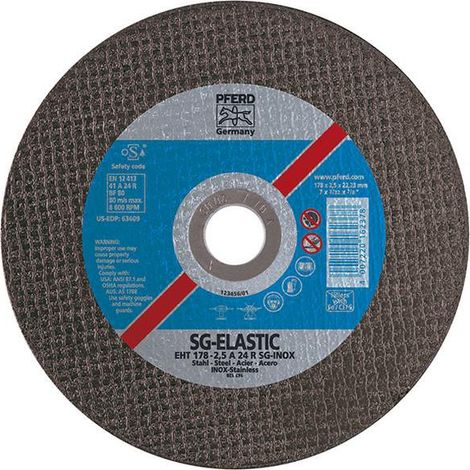 Taglio Disco Sg-Elastic-Inox Per La Lavorazione Di Acciaio Inox, Ø X Spessore. : 125 X 1,0 Mm, Giusto Modello, La Velocità Massima. 12 200 Giri / Min