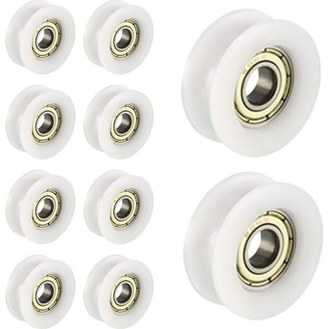 10 PCS U Nylon en Plastique intégré 608 roulements à Billes de Gorge 6 30 10mm Poulie de Guidage (1/4)