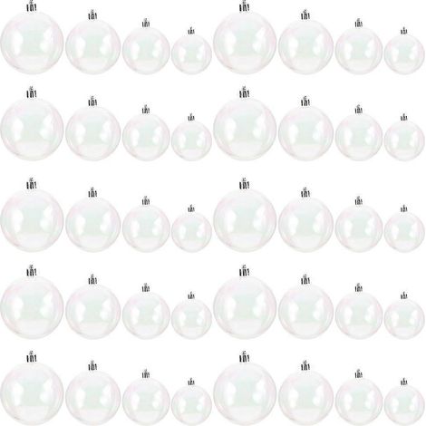 Boules de Noël transparentes à remplir, décorations pour sapin de Noël, 40 pièces en plastique à suspendre (1/5)