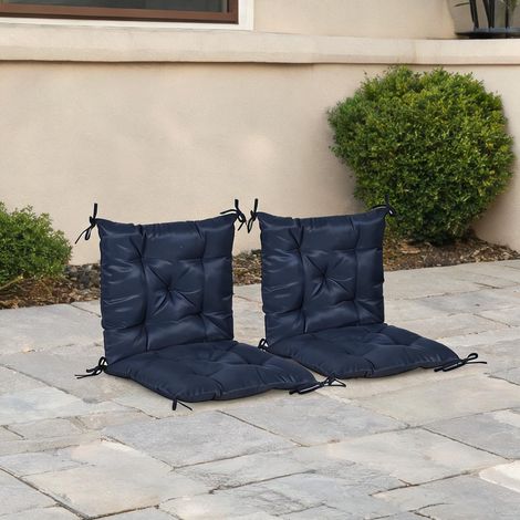 Coussin de chaise en polyester bleu classique 98 x 50 cm (1/5)