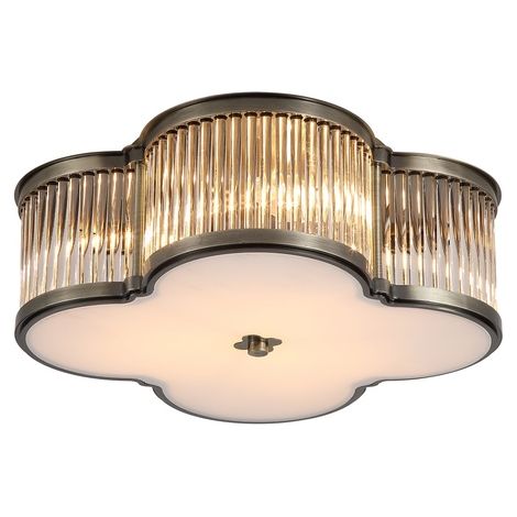 Plafonnier Lotus laiton antique Ø 39cm - 77210-3AB