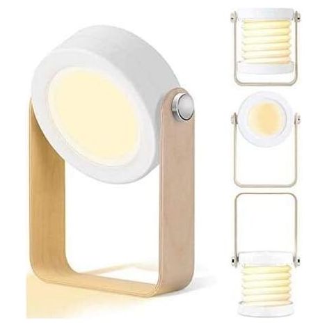 Lampe de table LED Lampe de chevet,Night Light Lantern Vintage Touch Dimmable, Pliable Portable Lantern Light Lampe de chevet Camping Lampe pour Chambre Salon Camping (1/5)