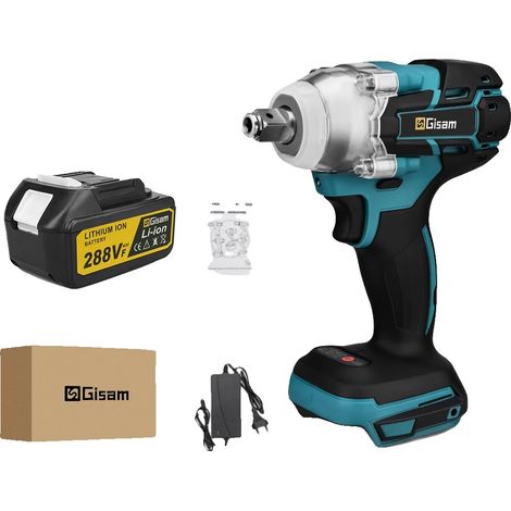 Llave de impacto, par máximo de 520 N·m, motor sin escobillas, 1 batería. (1/2)