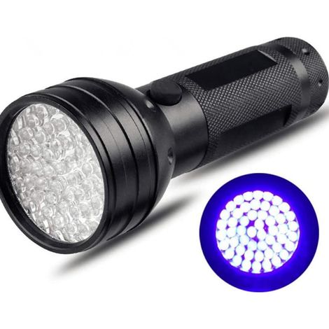Lampe Torche UV, Lampe UV avec 51 LEDs Ultra-Violet, 395 nm Lumière Noire Détecteur (1/4)
