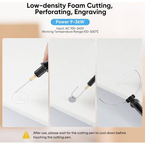 FLITI 4-in-1 Polystyrene Foam Cutter with Hot Wire and Precise Digital Controller, Cutting Tool for EPS and EPP, Curved and Straight Pen, Fast Heating (1/5)