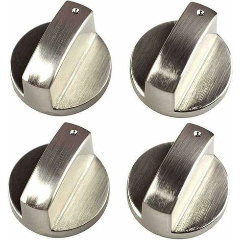 4Pcs Bouton Cuisinière 8mm Boutons de Poêle Gaz Universels en Métal À Gaz Cuisine Poêle Boutons, (1/5)