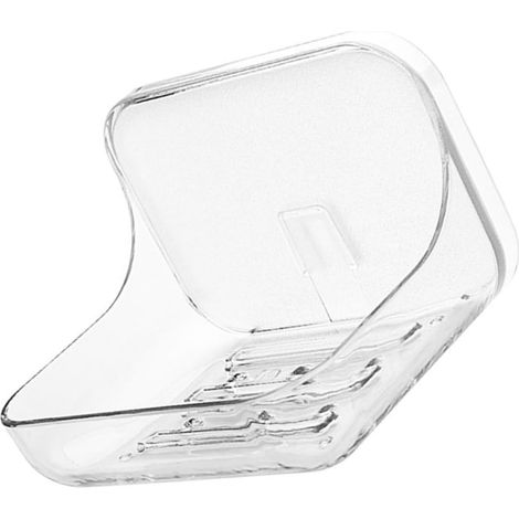 Acrylic Adhesive Drain Soap Dish for Bathroom and Toilet
