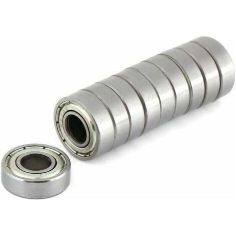 Lot de 10 roulements à billes 698ZZ – Acier durable – Résistants à la chaleur – Diamètre intérieur 8mm – Diamètre extérieur 19mm – Épaisseur 6mm (1/5)