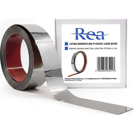 Baguette Décorative Adhésive Rea P14454Cc Silver (1/5)