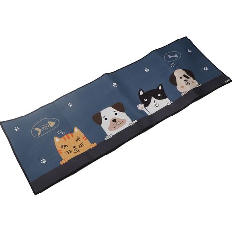 Tapis de sol antidérapant, confortable et résistant, motif mignon « Envie de manger des os » (40 x 120 cm / 15,8 x 47,2 pouces). Idéal pour la cuisine, le salon, la salle de bain et l'entrée.