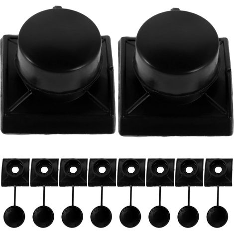 Bonnet Étanche Noir 100 Pièces pour Vis et Rondelles de Toiture (1/5)
