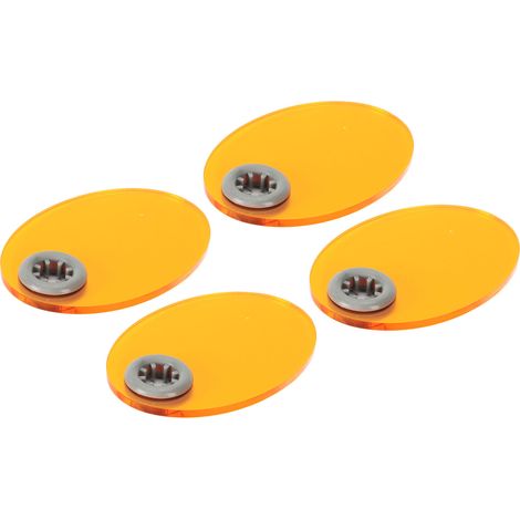 Lot de 10 écrans de protection oculaire elliptiques pour lampe à polymériser dentaire, bloquant la lumière. (1/5)