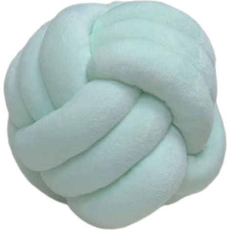 Rundes Dekokissen mit Knotenmuster für Schlafzimmer, Sofa und Zuhause-Light Green (1/5)