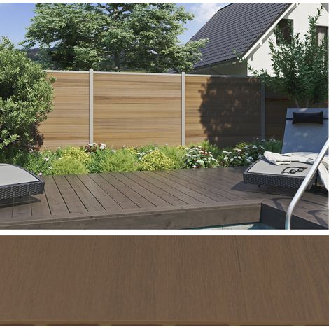 ELSKOP WPC-Steckzaunsystem Zaunlamelle 20 x 150 x 1790 mm (1/2)