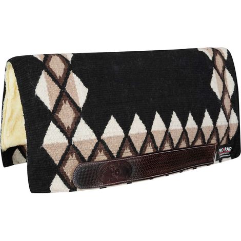 Marron - Selle western en tissu Navajo avec rembourrage spécial et laine New Rombo (1/2)