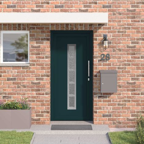 vidaXL Porte Frontale Anthracite 108 x 208 cm PVC (1/5)
