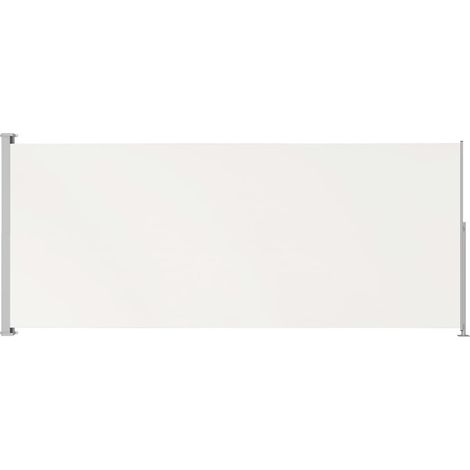 Toldo de protección lateral retráctil para terraza, jardín, terraza, balcón, protección visual 180 x 500 cm crema 020007336