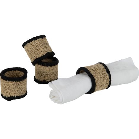 Set de 4 ronds de serviette en herbes marines