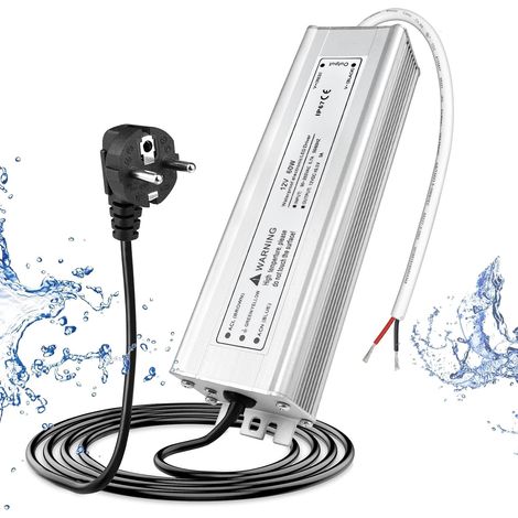 Alimentation 12V 5A 60W IP67, Transformateur 220V 12V Étanche avec Prise, Convertisseur AC 220V vers DC 12 Volts, Transfo pour Bandes, Lampes et Projecteurs (1/5)