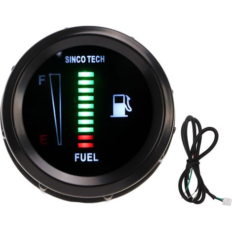 Jauge de niveau de carburant d'huile 52mm, indicateur LED, rappel clignotant pour voiture, véhicule, moto 8-18V