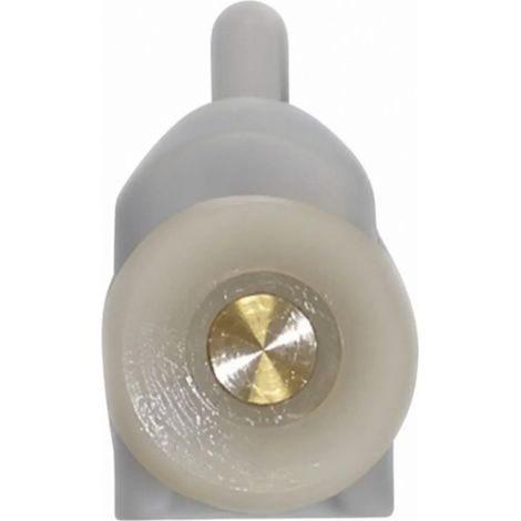Laufrolle ROU22 für Glas 6mm D.25mm Ep.34mm weiss (1/2)