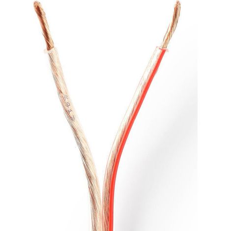 Cable de altavoz 2x 250 mm cca 1000 m redondo pvc transparente brida (1/2)