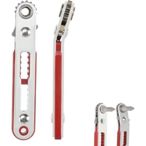 Mini Magnetic Ratchet Wrench, 2 Pieces 1/4 Inch Reversible Ratchet Wrench, Reversible Set for Gadgets Cars Homes Machines Other Appliances (1/5)