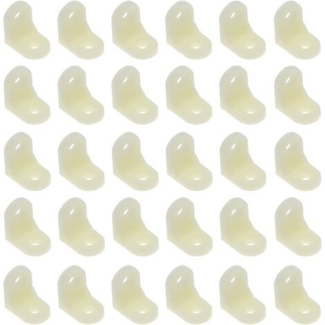 Ahlsen Lot de 30 équerres en forme de L - 23 mm x 17 mm - Angle de 90 degrés - Connecteurs en bois pour bibliothèque, fenêtre, chaise, table - Beige (1/5)