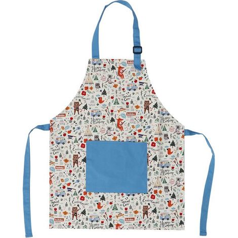 Kinderschürze - Baumwolle - Vordertasche - Verstellbarer Träger - Modisches Design