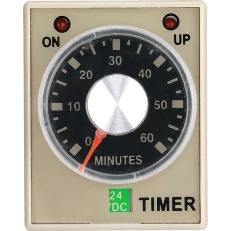24VDC 60Minutes Power On Delay Timer Time Relay AH3-3(60M)
