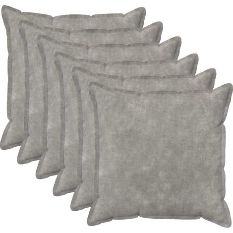 Federa 6 pz HOUTEN Grigio Chiaro 70 x 70 cm vidaXL