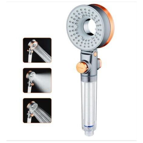 BUNTHAUS Pommeau de Douche Economie D'eau, Anti Calcaire Douchette avec Filtre, Haute Pression Pomme avec 3 Modes de Jet, SPA Pomme de Douche (1/5)