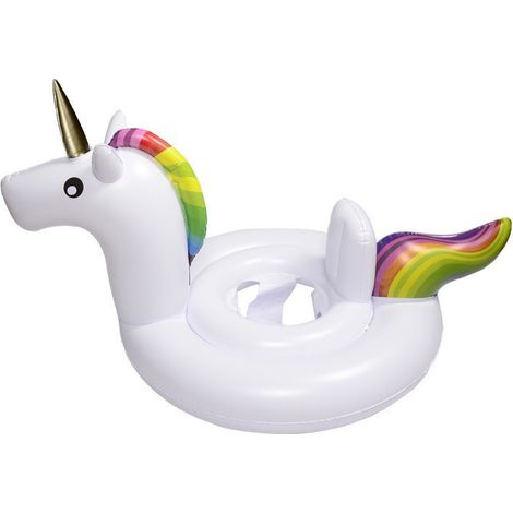 Baby Swimming Buoy - Unicorn - Inflatable Baby Buoy - for Children from 6 to 48 Months (White) (1/4)