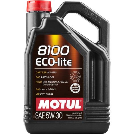 MOTUL OIL 5W30 5L 8100 ECO LITE SP-RC / GF-6A / GM DEXOS1 GEN3 / MS-6395 / 9.55535-CR1 / WSS-M2C929A/946A / 946B1/961A1 / 6094M / 4718M