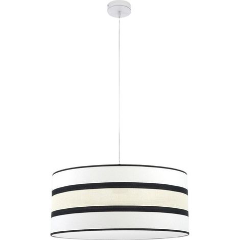 FABRILAMP Colgante bicolor modelo Karla 2luces Blanco/beis regulable (1/2)
