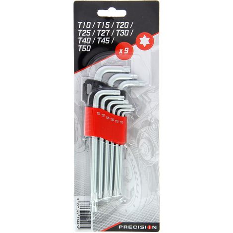 9 Clés étoiles coudées T10 a T50 - PRECISION STEEL (1/2)
