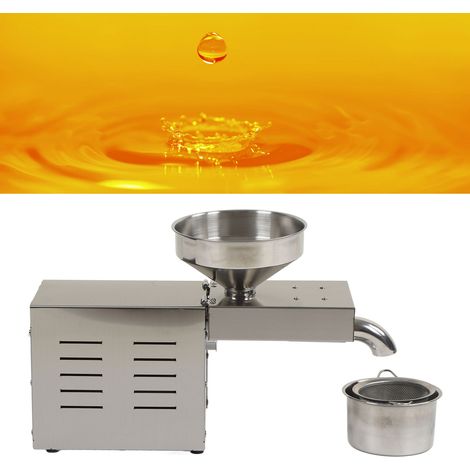 Prensa/extractor de aceite de alta eficiencia y autocalentable (500–1500 W), acero inoxidable, enchufe europeo, 220 V.