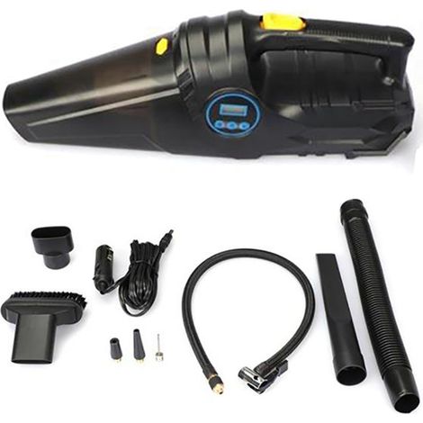 Trade Shop - Aspirador De Coche Con Compresor De Aire Inalámbrico Recargable 120w 12v - (1/5)