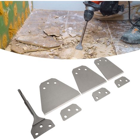 Marteau perforateur électrique, burin ultra-fin SDS à manche rond, ensemble de burins à sol à deux cavités et deux rainures (1/5)