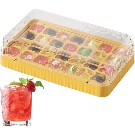 Eiswürfelform stapelbares Küchenutensil leicht entnehmbare Eiswürfelform für Haushalt Restaurant Urlaub Whisky Cocktail und Weinkühlung (1/5)