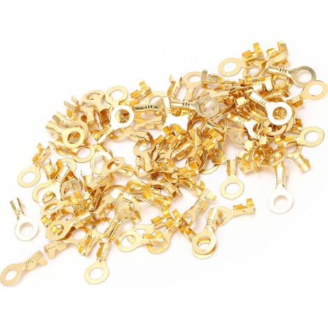 Lot de 100 cosses à sertir en laiton nu pressé à froid, M5 5,2 mm (1/5)