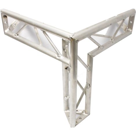 BeMatik - Brider triangulaire en aluminium argenté triple connexion 150mm T3 (1/3)