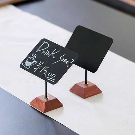 Mini-Tafelschild mit Holzständer, abwischbare, handbeschriftete Preisschilder, Tischtafel-Etikettenhalter, geeignet für Bäckereien, Cafés, Hotels, Partys und Ausstellungen. (1/5)
