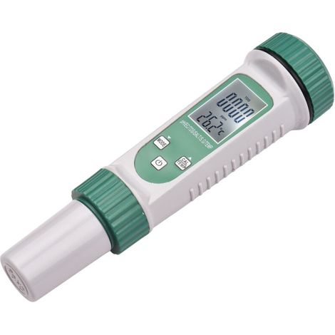 6-in-1 Multifunctional Water Quality Analyzer: PH/EC/TDS/SALT/SG/Temperature, Backlit Digital Display, Gray + Green, PH-786 (Battery Not Included) (1/5)