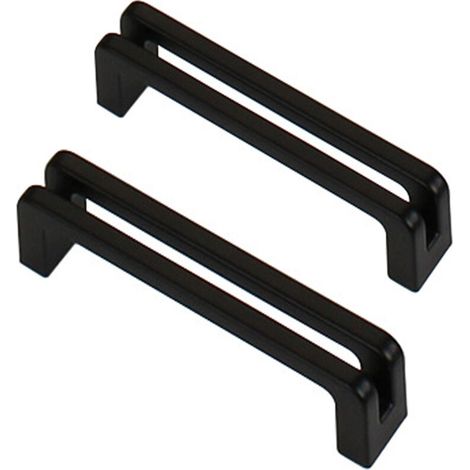Set di 2 maniglie per mobili, maniglie per ante della cucina, maniglie per cassetti in acciaio inox nero - 96 mm