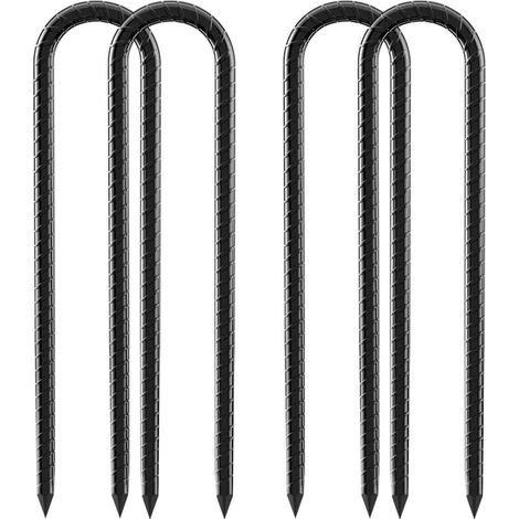 Ein Set bestehend aus 4 Bodenankern, robusten 12-Zoll-Zeltheringen, U-Haken und Bodenankern mit Meißeln. (1/4)