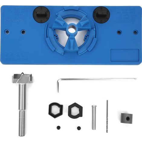 Perceuse à charnière 35mm pour bois, gabarit de perçage précis et guide de localisation pour menuiserie. (1/5)