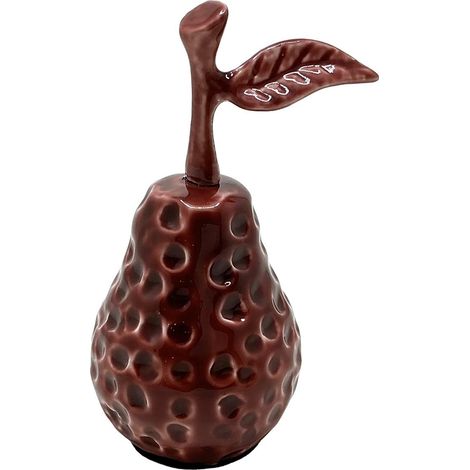 Pera decorativa de aluminio burdeos esmaltado 14 cm (1/5)