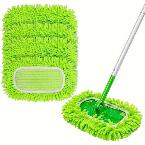 Lot de 4 lingettes en microfibre lavables compatibles avec le balai Swiffer Sweeper, recharges de balai tricotées super absorbantes (1/4)